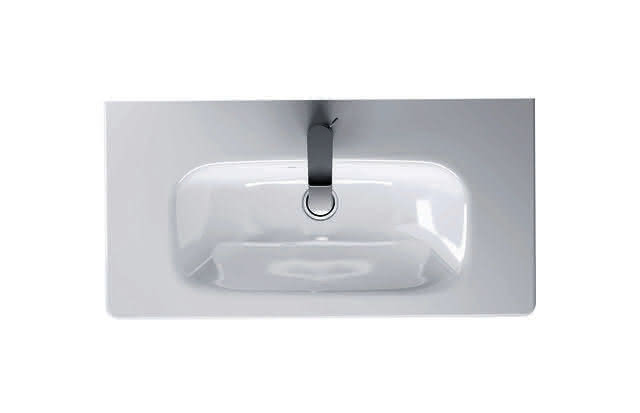 DU Möbelwaschtisch DuraStyle 785 mm mit ÜL, mit HLB, 1 HL, weiß