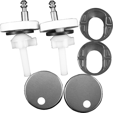 Duravit Scharnier-Set für WC-Sitz mit Absenkautomatik, Kunststoff, 0061571000
