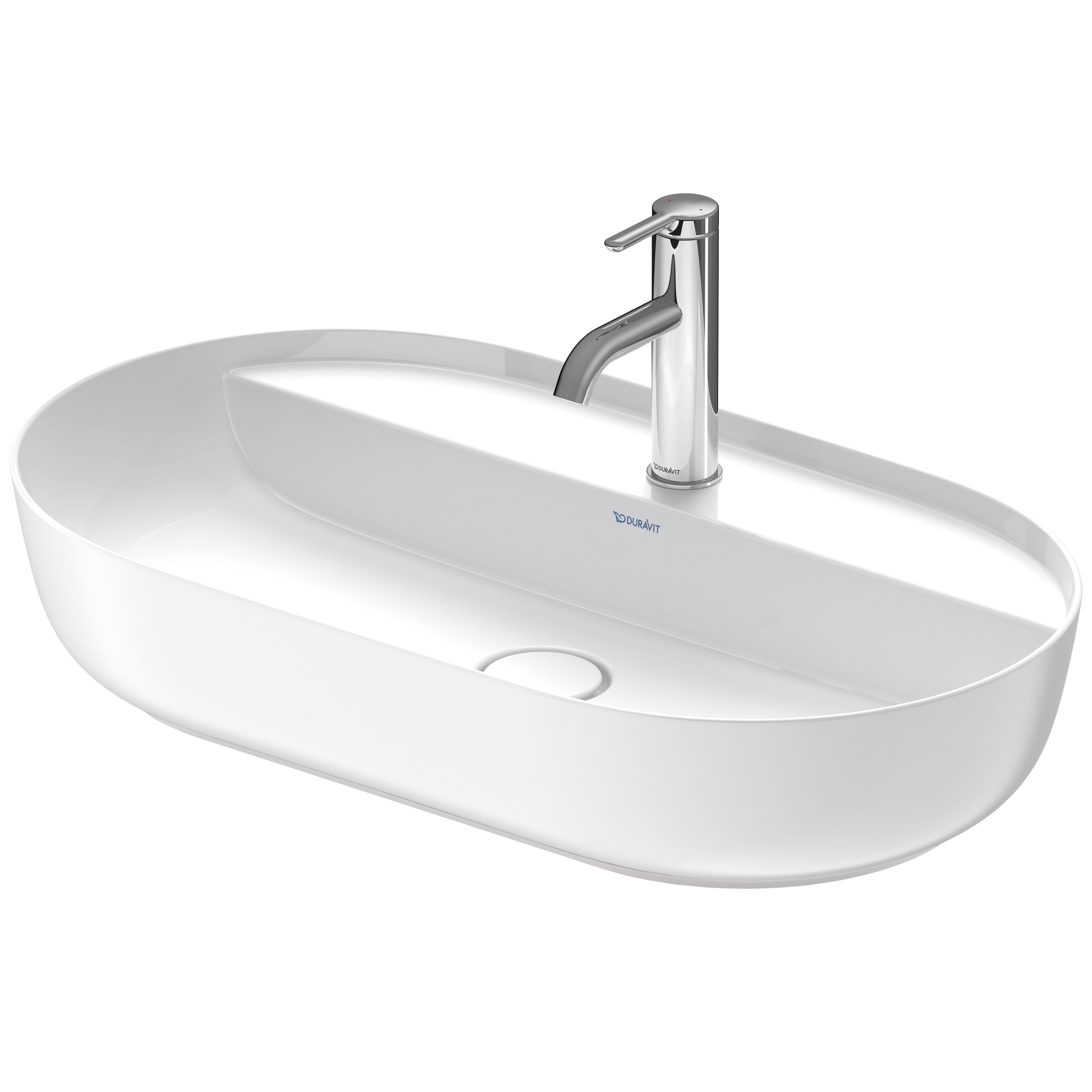 Duravit Aufsatzbecken Luv 700mm, geschliffen o.ÜL,m.HLB,1HL,weiß/weiß sdm.,WGL