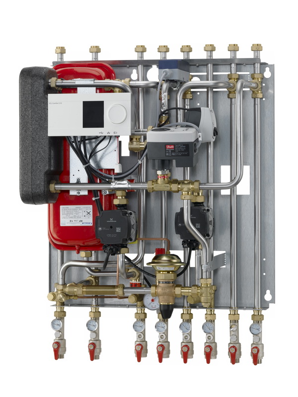 Danfoss Hausstation VX Solo II H2WP, 1 HE:20kW, ECL310/A260, 2xSTW