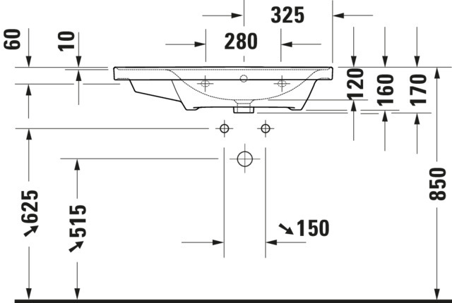 DU WT/MWT D-Neo, 800mm, weiß m.ÜL, HLB, 1 HL, Becken rechts