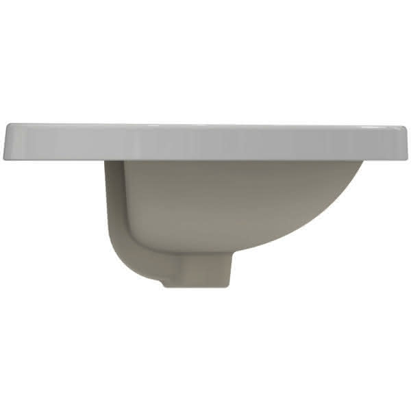 IS Einbauwaschtisch Connect, oval, 1Hl., m.Ül., 550x430x175mm, Weiß