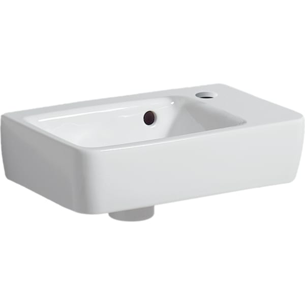 Geberit Renova Plan HWB, verk. Ausladung 36x25cm, m.Hl., m.Ül., weiß, KeraTect