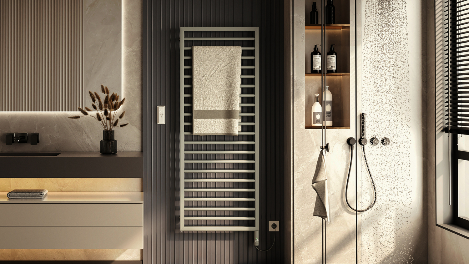 ZE Design-HK Subway elektr. IHC SUBSS150060ECZD 1677x70x605 Black Matt