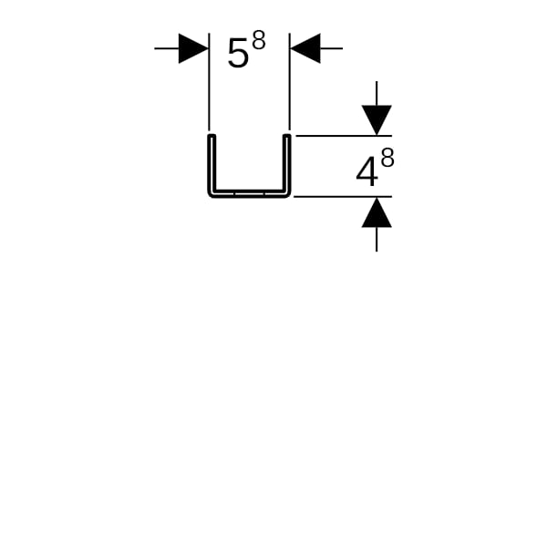 Geberit Pluvia Verbindungselement C-Profil