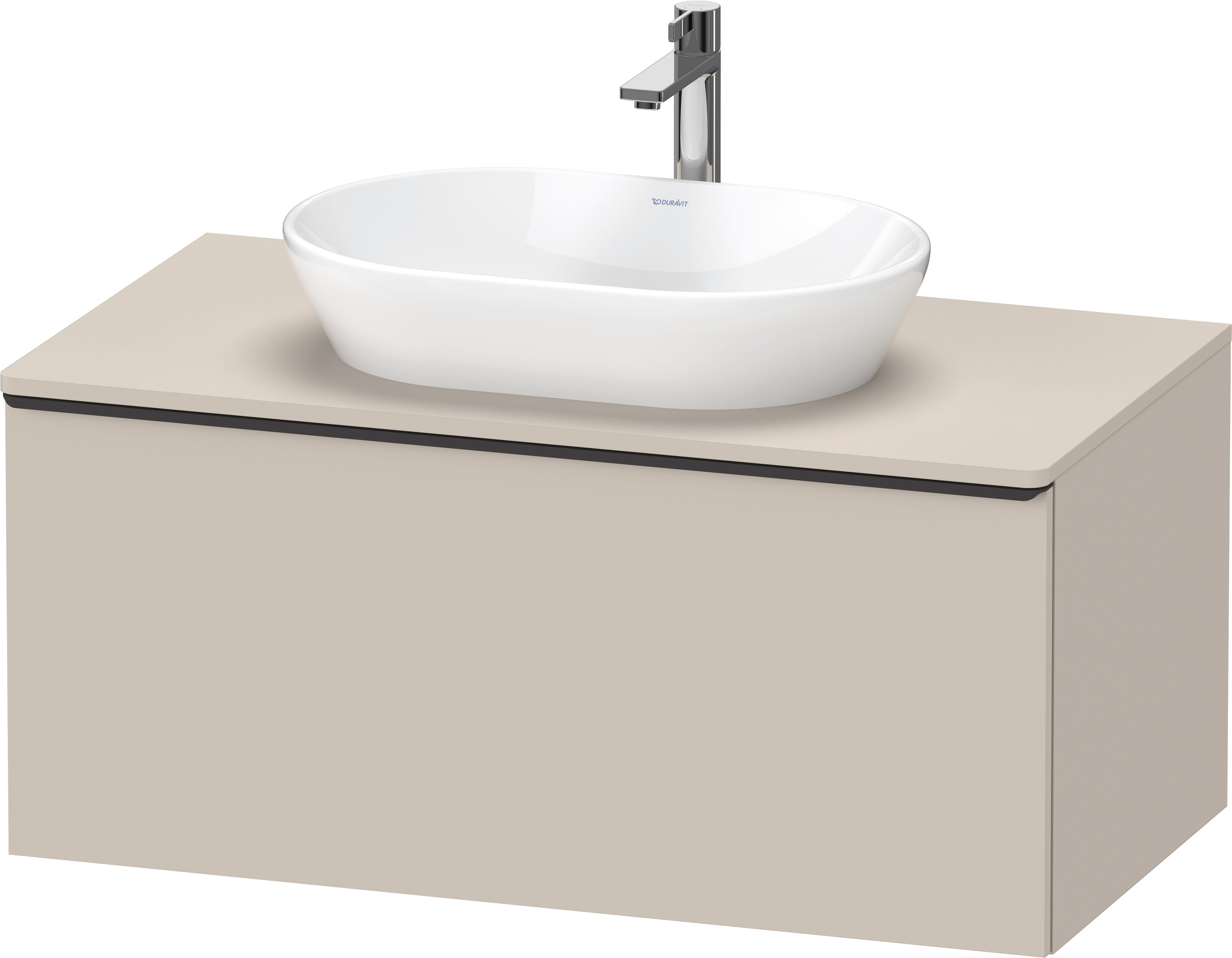 Duravit D-Neo,Kons-WTU,Ausz:1,Gr:Diam.Schwarz 1000x550x459mm,Wandh,Taupe Matt, Dekor