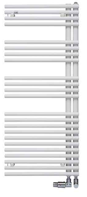 Zehnder Forma Asym Wärmekörper H:1161mm L:496mm LFAL 120-050,RAL9016 weiß links