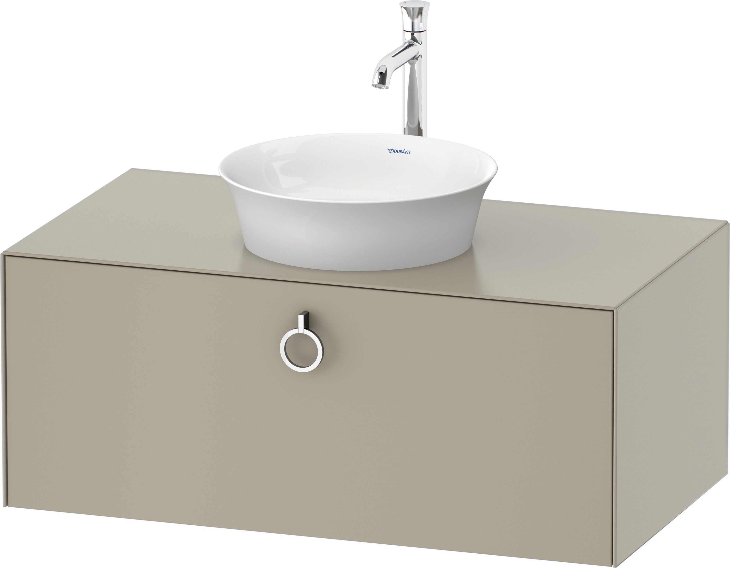 Duravit WTU wandh. White Tulip,1 Ausz.,mit Griff,408x1000x550,Taupe Seidenmatt