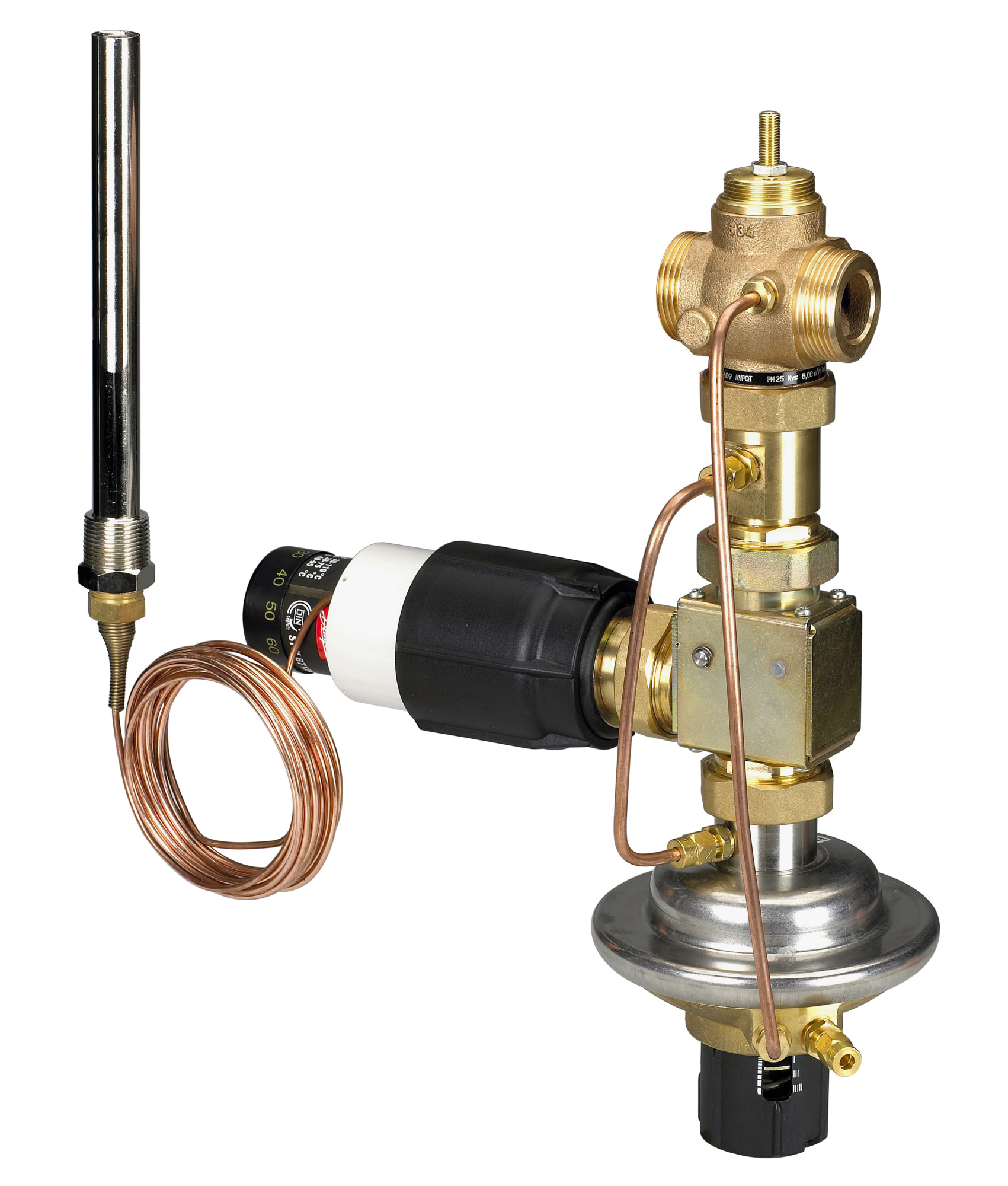 Danfoss Diff.Druck.+ V,stromreg.AVPQT Kvs 8,0, 0,2/0,2 - 1,0 bar, G 11/4 A