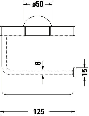 DU Starck T Papierrollenhalter, Schwarz Matt, 125x83x131