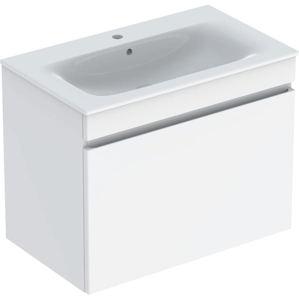 Geberit Renova Plan Set MWT m. US, 1 Schubl. 80x62,2x48cm, weiß hgl./KeraTect