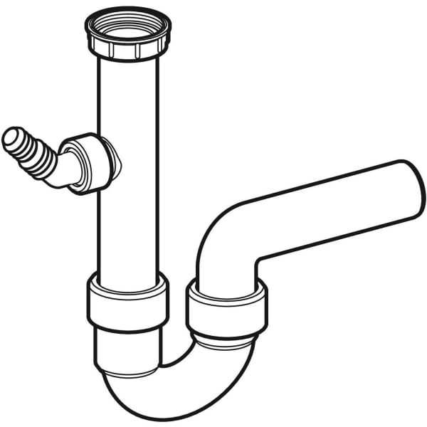 Geberit Rohrbogengeruchsverschluss für ein Spülbecken Abgang horiz. G1 1/2x50 OM