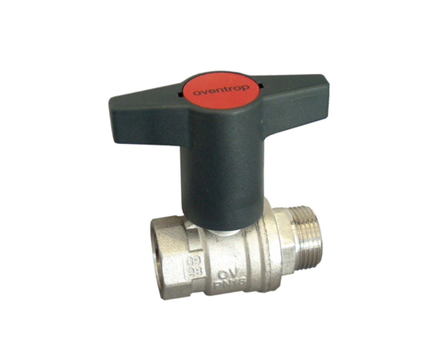 OVENTROP-Kugelhahn "Optibal",Knebelgriff DN32, 1 1/4"IG, 1 1/4"AG, PN16, Ms