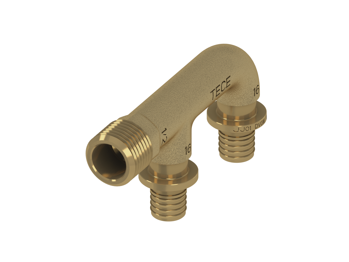 TECEflex U-Armaturenan. druckverlustop. 16 x 16 x R 1/2", Siliziumbronze
