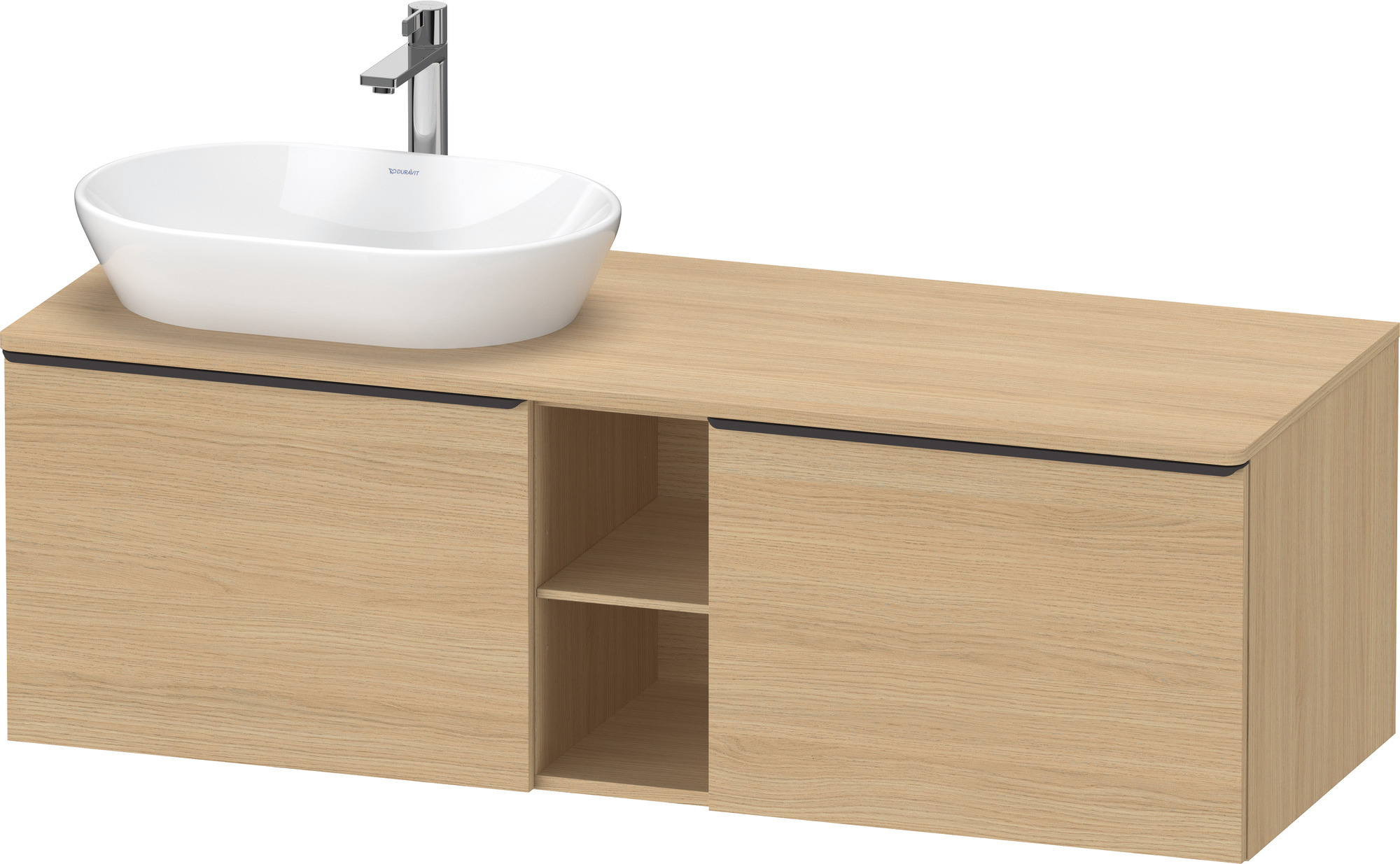 Duravit D-Neo,Kons-WTU,L,Az:2,Fä:2,Gr:D.Schw 1400x550x459mm,Wdh,Natur Eiche Matt,Dek.