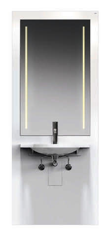 HEWI Waschtisch-Modul S 50, WT 950.11.121,LED-Spiegel,weiß