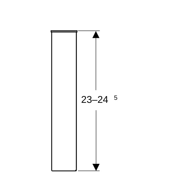 Geberit Set Füße (2 St.), H:23-24,5cm verchromt