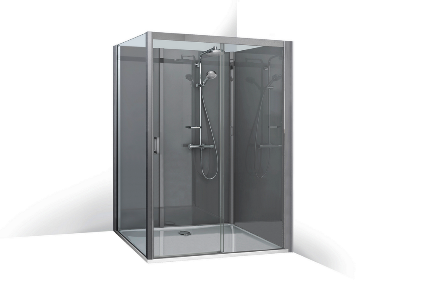 Roth Komplettdusche Vinata Spirit Eck Hoch anthrazit 1560x877 ESG klar