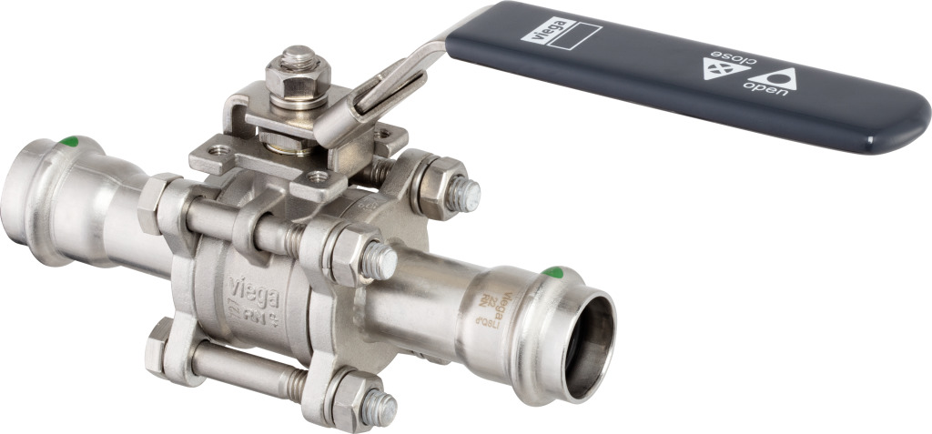 Viega Kugelhahn mit SC Easytop 2375.8 in 22mm Stahl nichtrostend