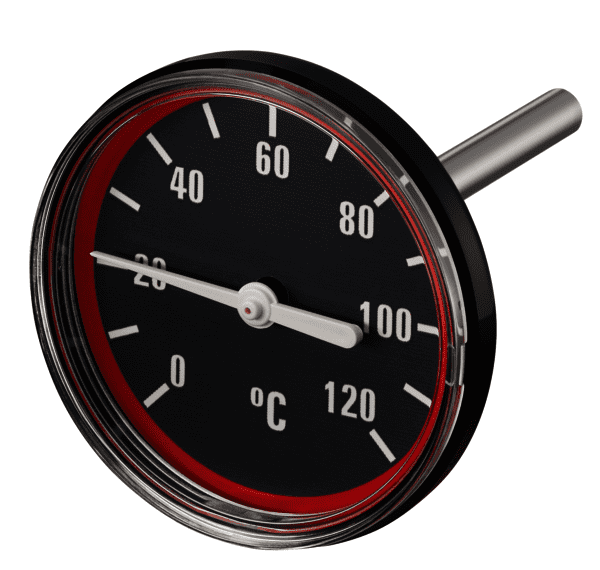 OVENTROP-Thermometer für Regumat-180 DN 25 (bis 2015), rot