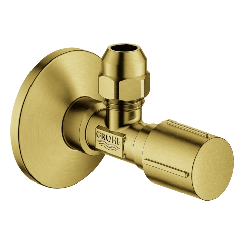 GROHE Eckventil 22037 1/2x3/8'' Rosette Metallgriff cool sunrise gebürstet GROHE Eckventil 22037 1/2x3/8'' Rosette Metallgriff cool sunrise gebürstet
