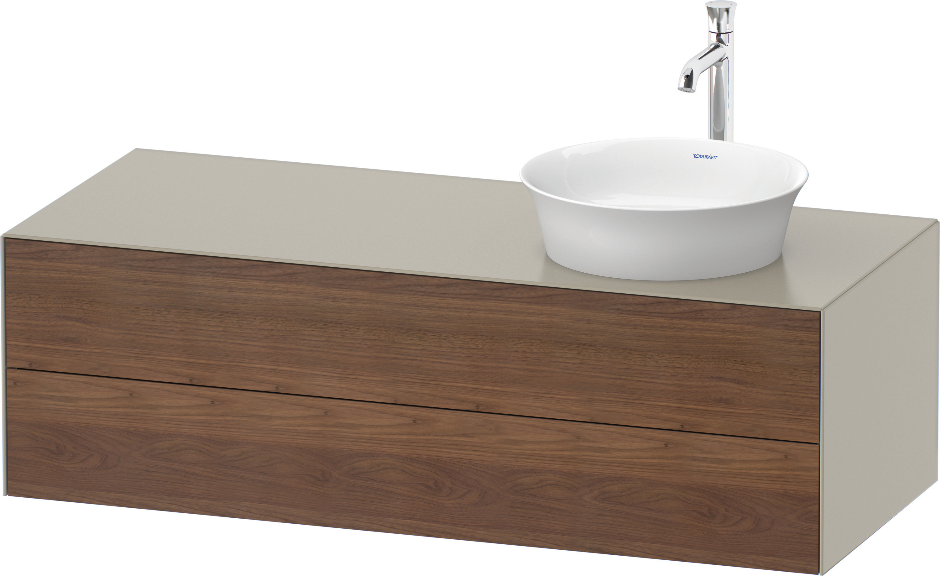 Duravit WTU White Tulip wandh,2 SchKa,B re. 408x1300x550mm,A.Nussb.M/Taupe Sdm