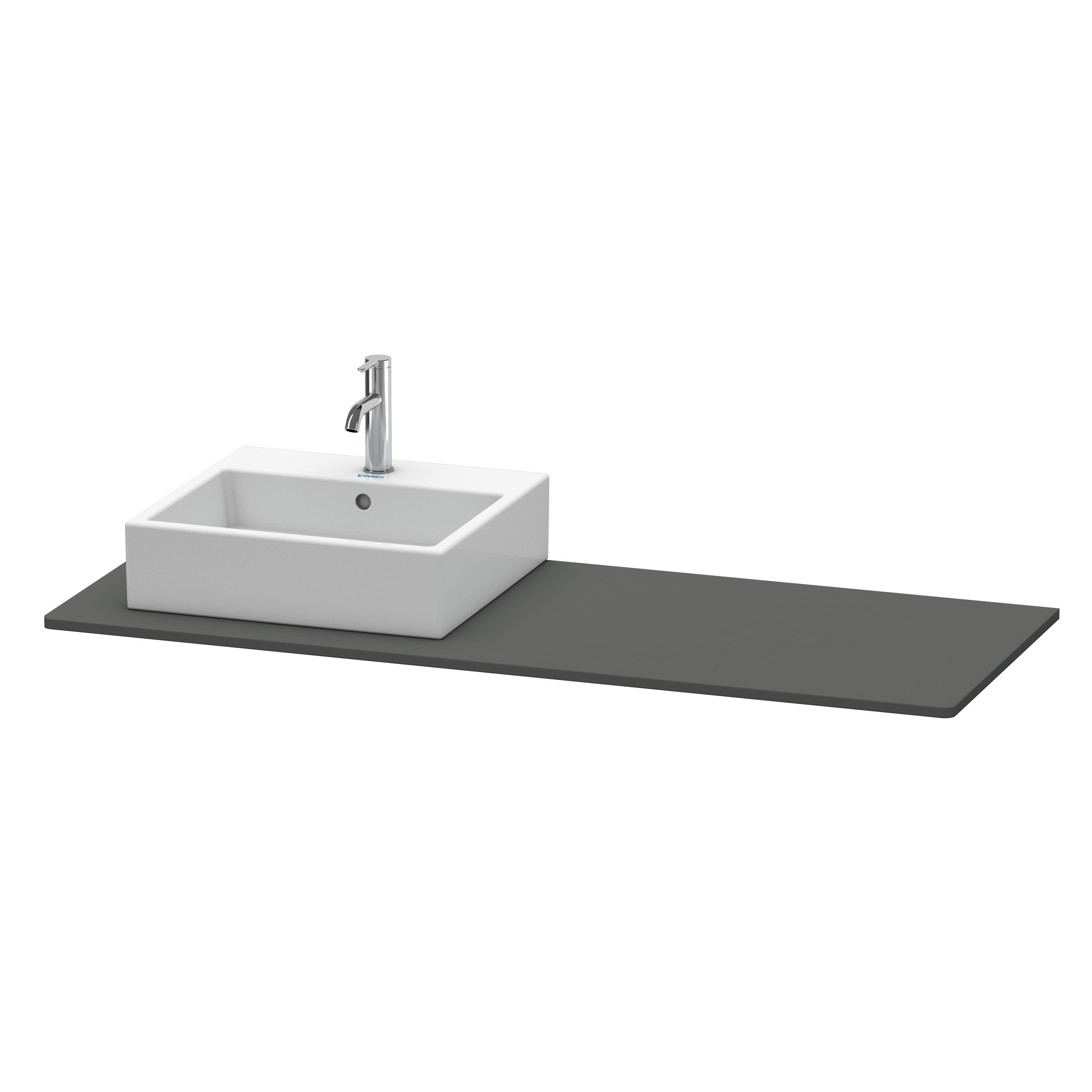 Duravit Konsole XSquare 16x1400x550mm 1 Ausschnitt, Graphit Matt