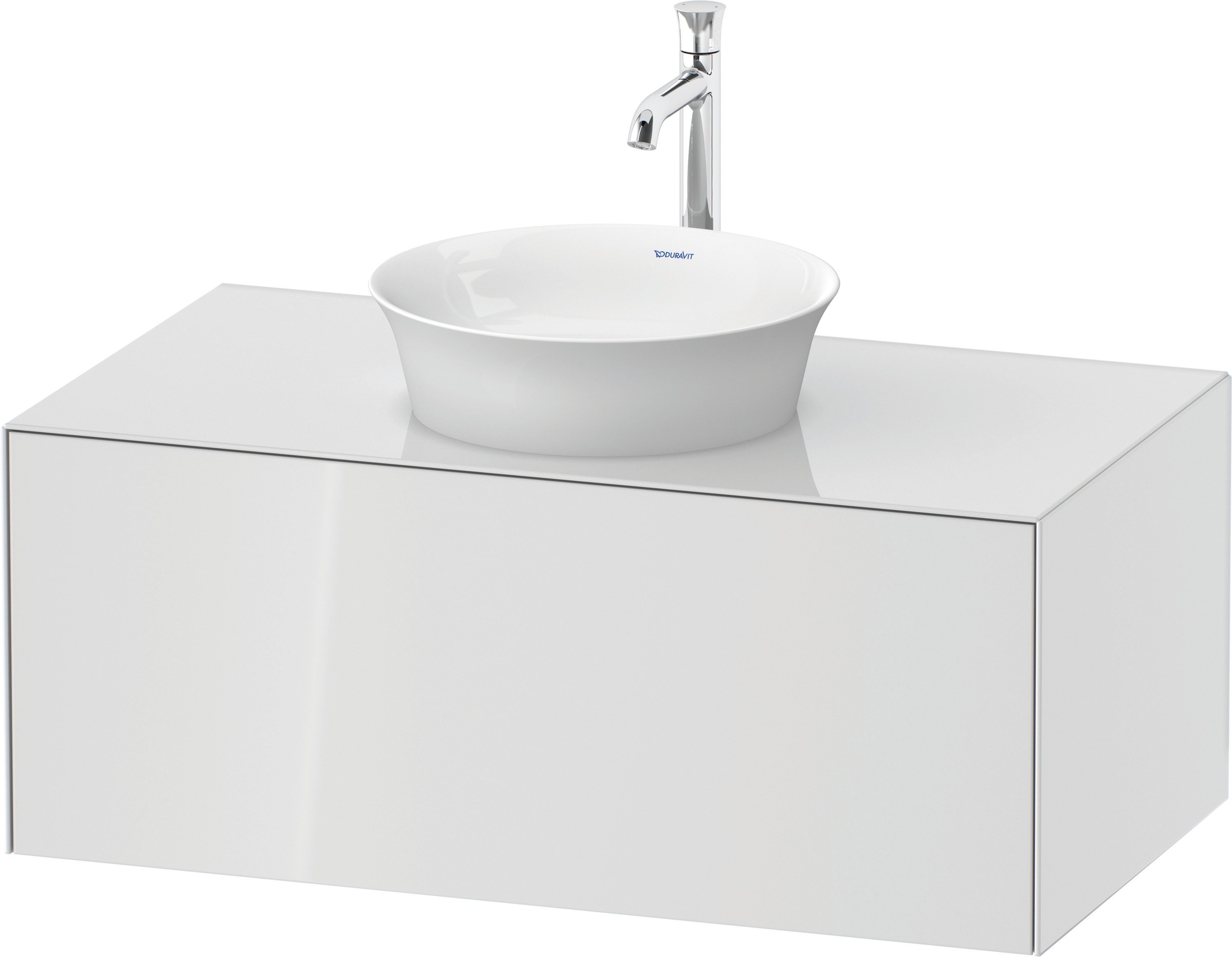 Duravit WTU White Tulip wandhängend,1 Auszug 408x1000x550mm, Weiß Hochglanz
