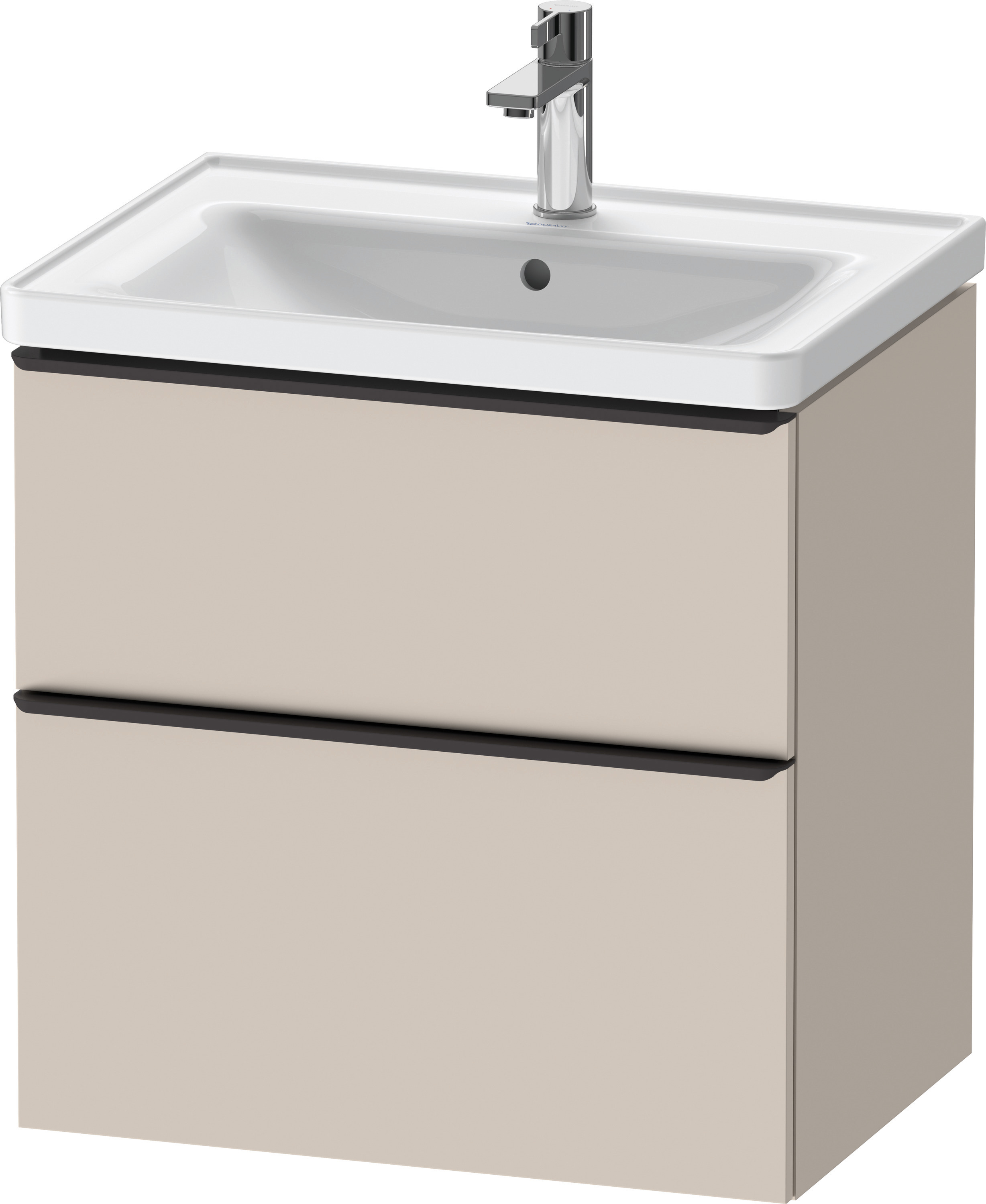 Duravit D-Neo WTU,Ausz:1,Schubk:1,GR:Dia.Schw 634x452x625mm,Wandh,Taupe Matt,Dekor