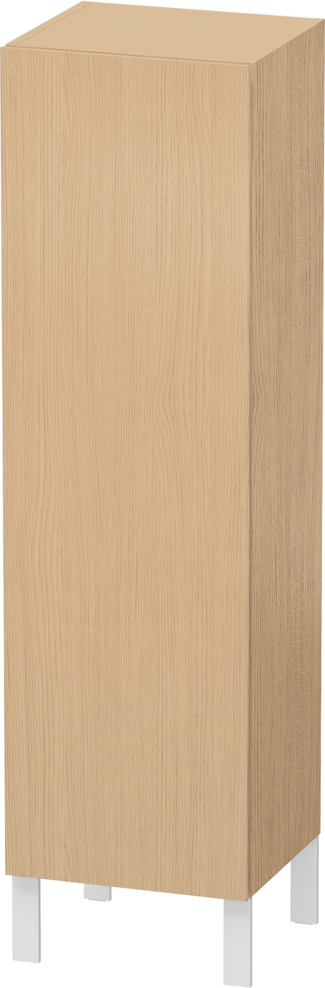 Duravit Halbhochschrank L-Cube 363x400x1320mm 1 Tür, TA li., Eiche Natur