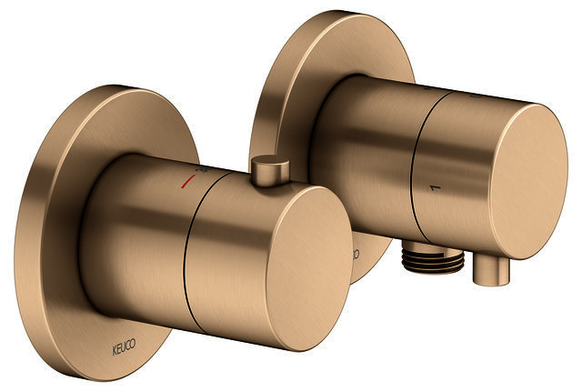 KEUCO THM Set UP Edition 400 51553, 2-W m.Schlauchan. Bronze geb.