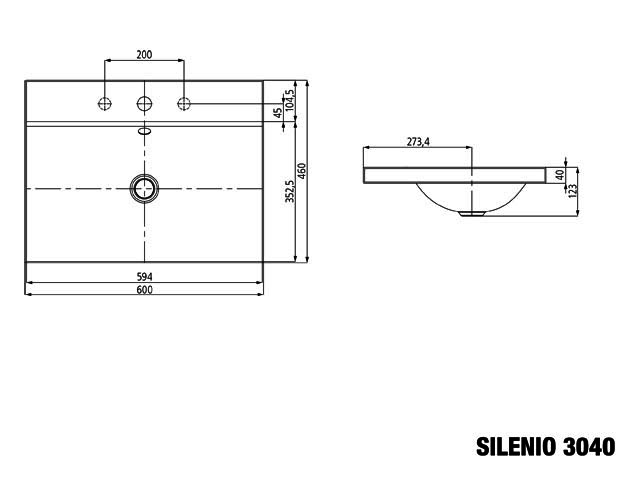KA WB SILENIO Mod.3040,600x460mm,alpwe, PEFF,AD,m. 3HL,oÜL