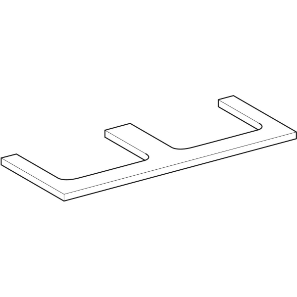 Geberit ONE WT-Platte, Aus re/li, für AWT 120x3x47cm, greige matt