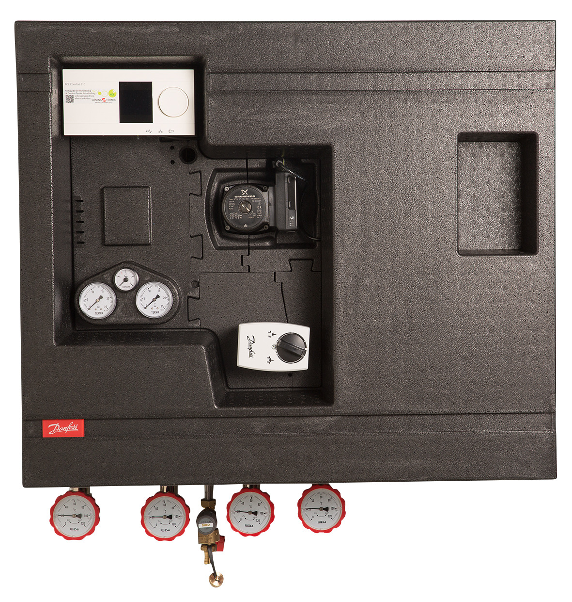 Danfoss Hausstation Compact 28 VX-FI, 1 AVQM, 35kW, ECL310/A237