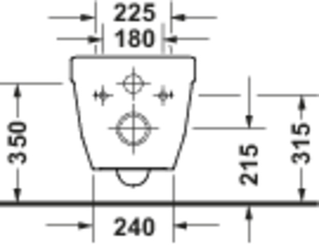 DU Starck 3 WWC Tiefsp.,Compact 485mm Riml.,verd.Befestigung, Weiß Hochglanz