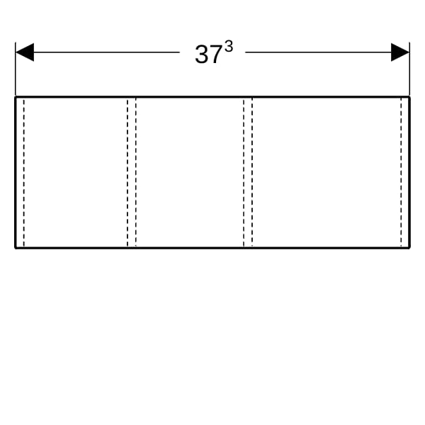 Geberit VariForm Schubladeneinsatz H-Unterteilung, 15x9,8x37,3cm