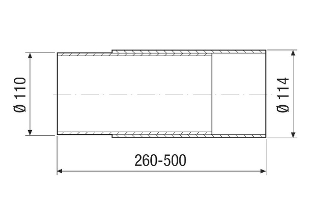 Maico Wandhülse WH 100 Kunststoff, ausziehbar, DN100