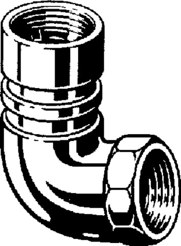 Viega Bogen 90 Grad mit SC Geopress 9614.2TW in 32mm x Rp1 Rotguss