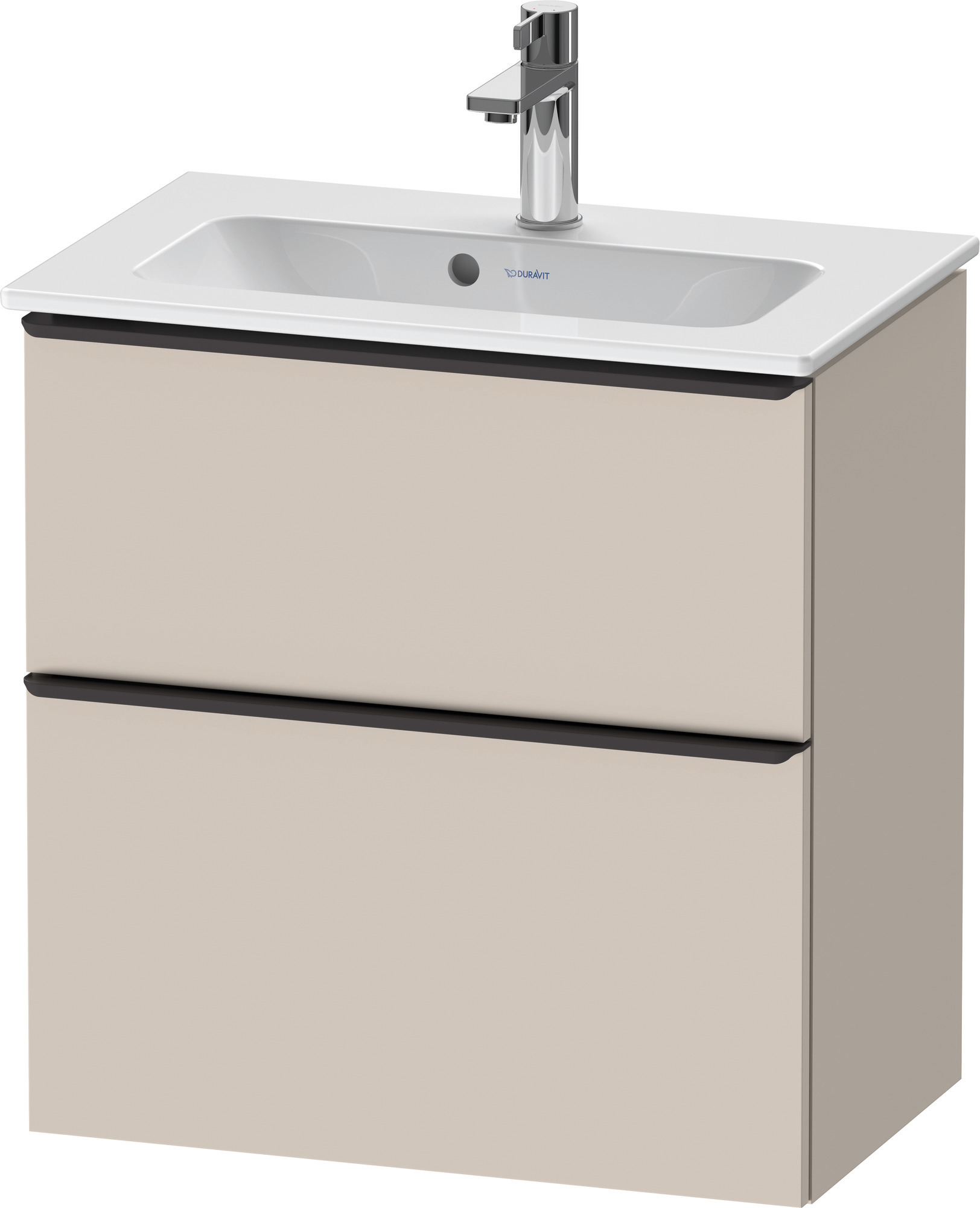 Duravit D-Neo WTU,Ausz:1,Schubk:1,GR:Dia.Schw 610x372x625mm,Wandh,Taupe Matt,Dekor