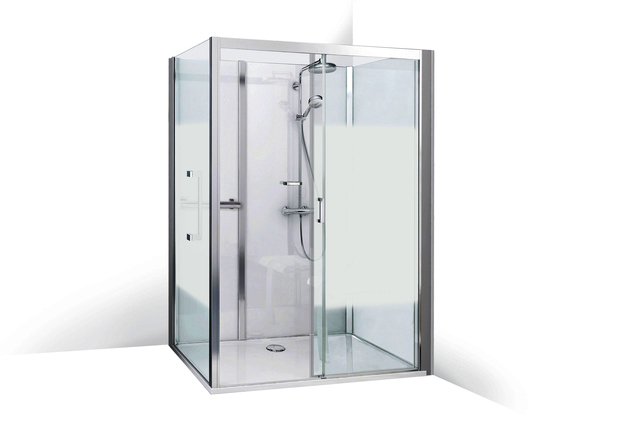 Roth Komplettdusche Vinata Comfort Eck Hoch weiß 1360x877 ESG Flow