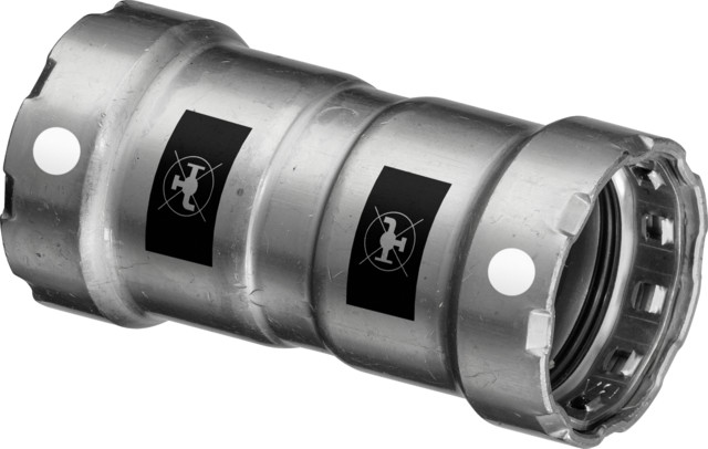 Viega Muffe mit SC Megapress S 4315 in 3/8 Zoll Stahl Zn-Ni besch.