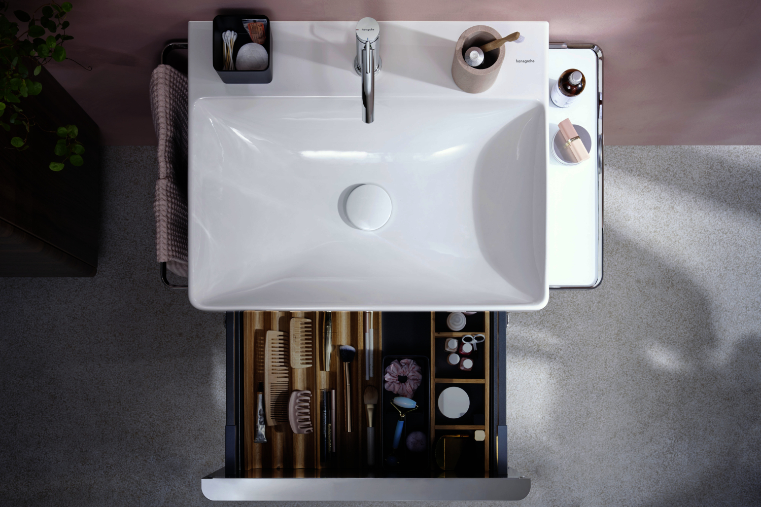 Hansgrohe WTM 110 Tecturis S CoolStart  EcoSmartu.  m. Zugstangen-Ablaufg. chrom