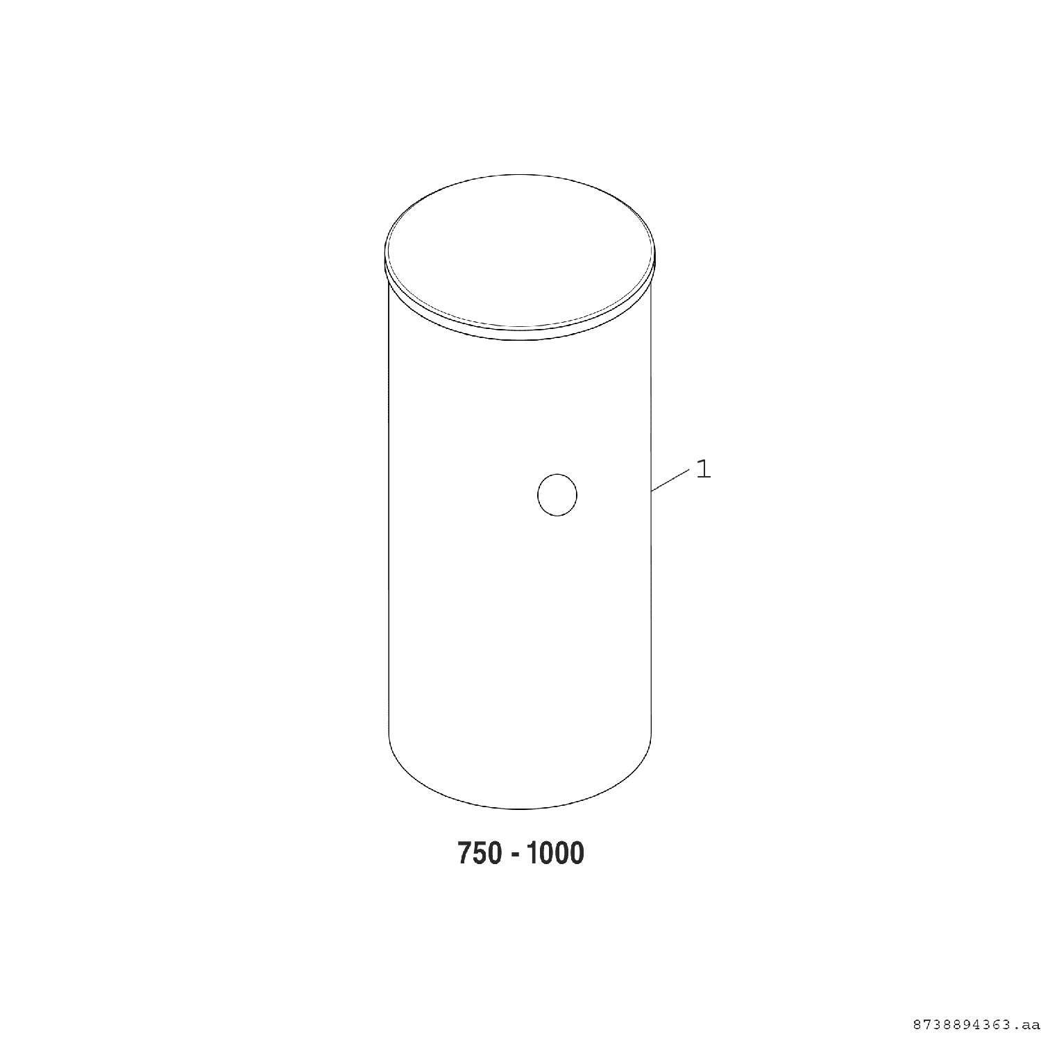 BOSCH Pufferspei. STORA BH 1000-6 ERZ 1B für Wärmepumpen, 2295x1030, 965L, silber