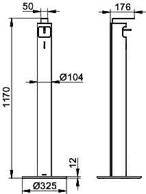 KEUCO Desinfektionsmittelsp. Plan, 14957, Stand/ohne Fenster, schwarz
