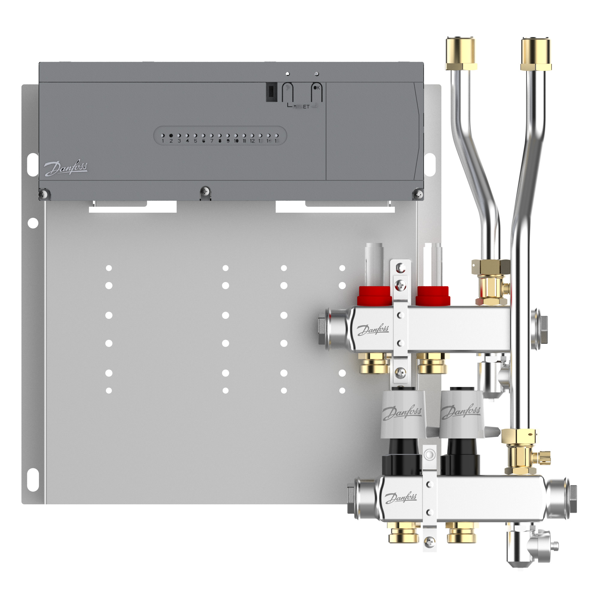 Danfoss Heizkreisverteiler Typ SGCi 2 HK u. Icon2 Hauptregler, TWA-A 230V