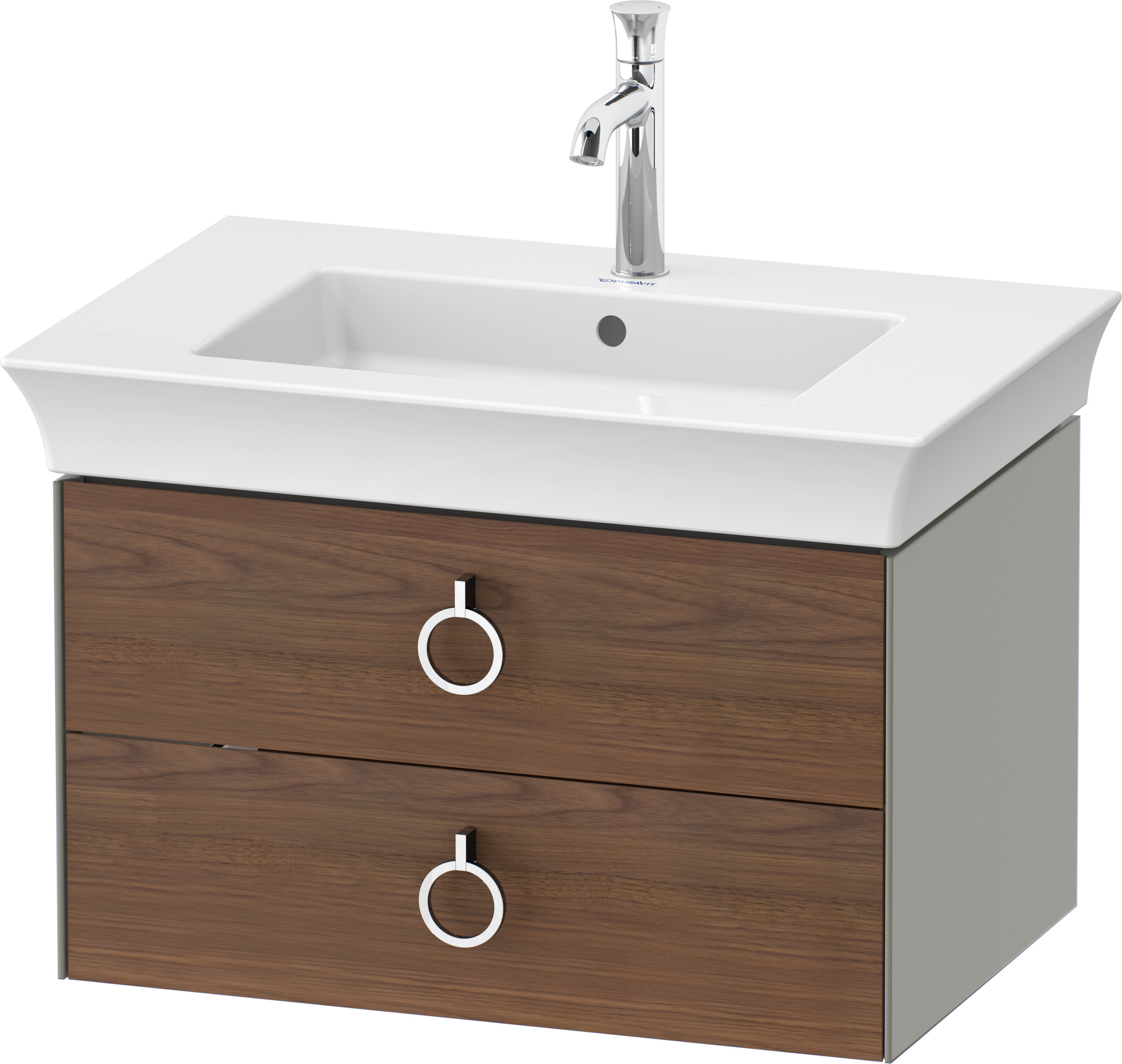 Duravit WTU wandh. White Tulip,2 Schk.,mit Griff,410x684x458,A.Nussb.M./Steing.Sdm