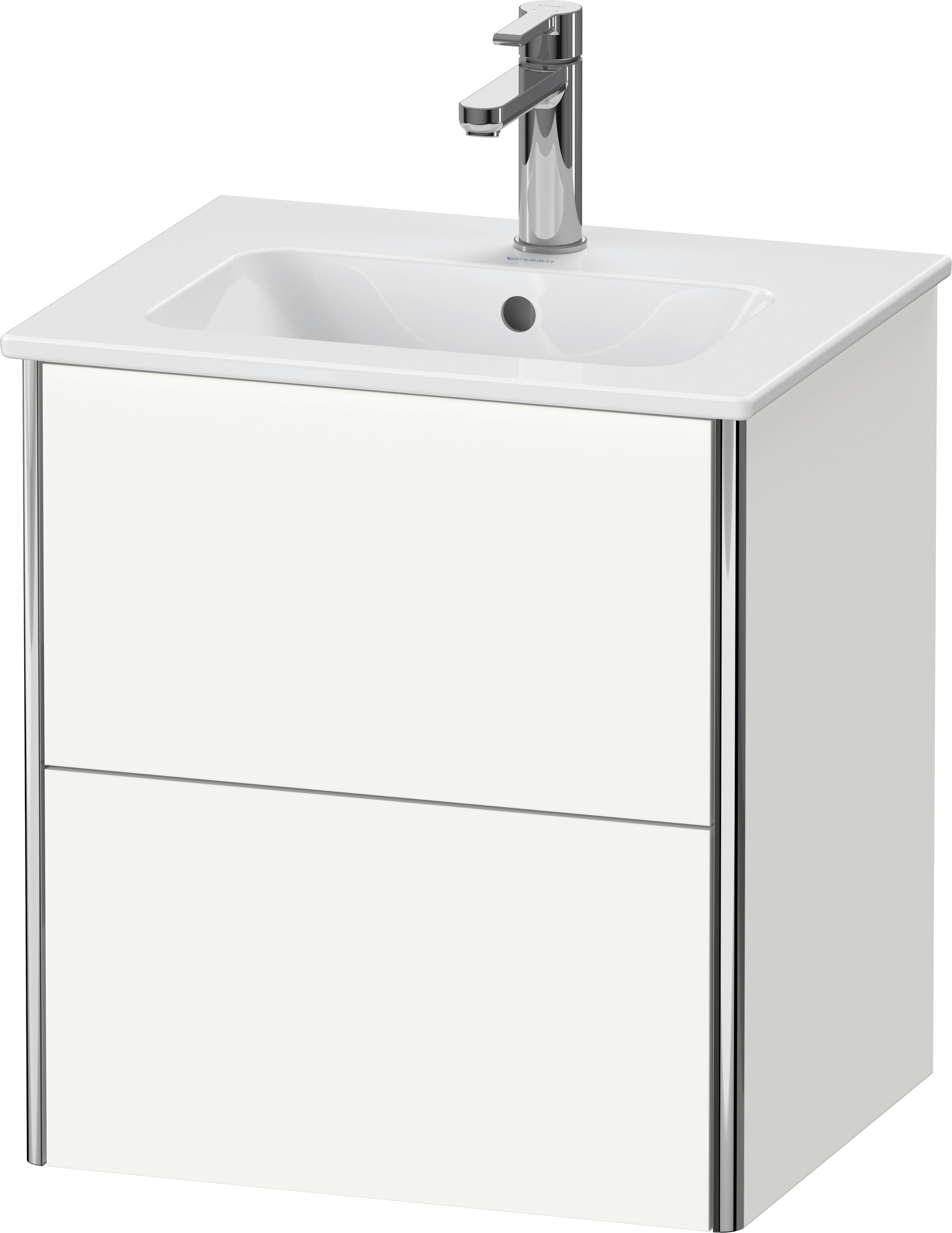 Duravit WTU XSquare wandhängend, 2 Schubk. 560x510x418mm, Weiß Seidenmatt
