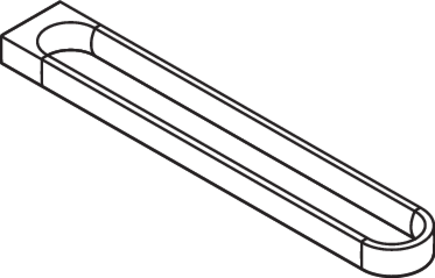 HEWI Handtuchhalter, chrom, B:73mm, H:30mm, T:477mm