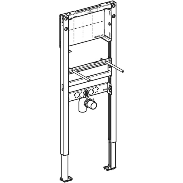 Geberit Duofix Element f. WT, 112-130cm schmale Ausführung, Wandarmatur UP
