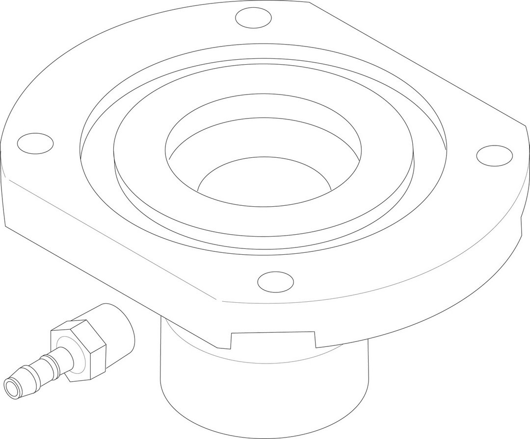 BOSCH Ersatzteil TTNR: 8738804972 Flansch VR4XX 1" everp